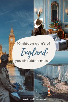 a collage of photos with the words 10 hidden gems of england you shouldn't miss