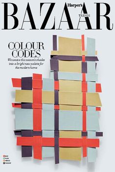 the cover of harper magazine with an image of squares and rectangles on it