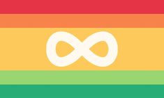 the rainbow flag with an infinite symbol on it