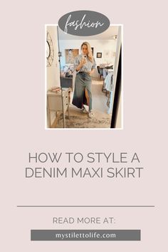 Need a casual date night outfit to wear in 2024? Today My Stiletto Life is sharing how she styles a denim maxi skirt into the perfect summer outfit. Follow for more casual outfit ideas, style guides, and 2024 fashion trends. Maxi Denim Skirts, Skirt For Fall, Casual Date Night Outfit, Casual Outfit Ideas, 2024 Fashion Trends, Summer Style Guide, Nyc Street Style