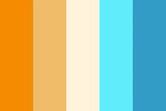 an orange and blue color scheme with white