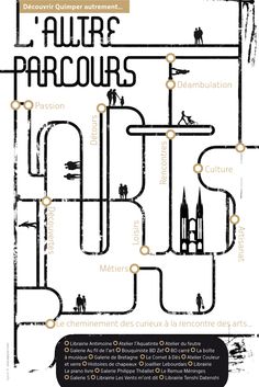 an illustrated map shows the locations of various buildings and streets in france, with information about each