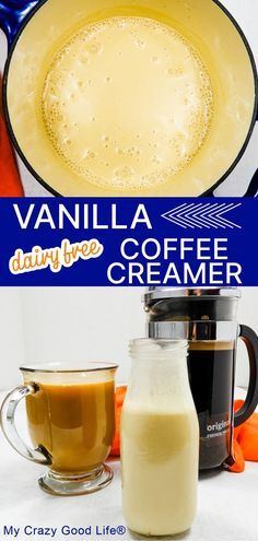 vanilla coffee creamer recipe for dairy - free, dairy - free and nutritious