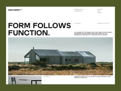 the front page of an article about form follows function