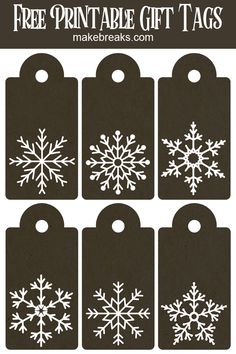 free printable snowflake gift tags to make them look like they are on sale