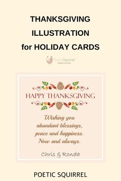 a thanksgiving card with the words happy thanksgiving written on it