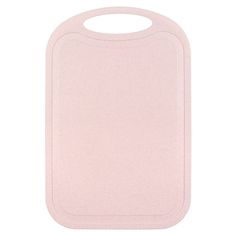 a pink cutting board on a white background