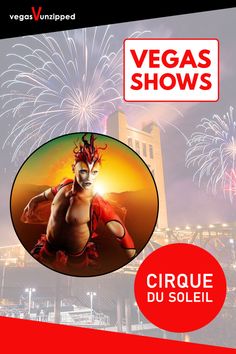 the vegas show poster with fireworks in the background and an image of a man on horseback