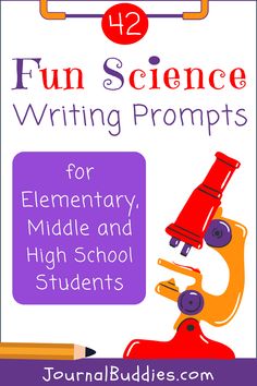 Check this out! This cool list of science writing prompts addresses all kinds of questions students might have about various scientific concepts. Your students will develop stronger scientific knowledge while becoming more interested in science. #ScienceWritingPrompts #WritingAboutScience #JournalBuddies Science Journal Prompts, Science Writing Prompts, Science Writing, Secondary Science, Writing Topics