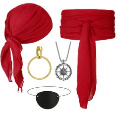 PRICES MAY VARY. Pirate Accessories Set Package includes: 1 piece pirate bandana, 1 piece pirate large sash,1 piece necklace,1 piece eye patch,1 piece earring Size: pirate bandana: approx. 47 x 47 x 57 inch/ 120 x 120 x 145 cm; Pirate large sash: approx. 137 x 9.05 inch/ 365.76 x 25.4 cm; Please make sure the size before you buy it Quality material: our bandana and large sash are all made of linen and cotton, soft and light, comfortable and easy to wear Feature: the bandana scarf and sash are se Pirate Dress Up, Pirate Costume Accessories, Pirate Bandana, Pirate Accessories, Female Pirate Costume, Pirate Woman, Pirate Hats, Dressup Party, Bandana Scarf