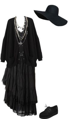 Gothic Cottage Core Outfits, Lady Frankenstein, Outfits For The Cold, Witch Style, Goth Outfit Ideas, Strega Fashion, Dark Mori, Boho Goth, Ellie Saab