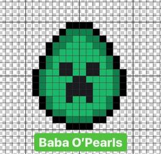 an image of a pixellated face with the words baba o'pearls on it