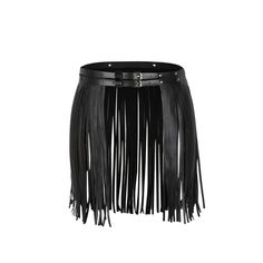 This Fringe Belt Is Made Of High-Quality Faux Leather, Which Is Soft, Lightweight And Comfortable. -One-Size Fits Most -Double Buckle Closure -Dry Cloth Clean -Stylish Accessory - This Punk Fringe Skirt Belt Has A Unique Tassel Design That Is Very Sexy And Cool. It Is A Perfect Accessory For You To Add A Highlight To Your Outfit On That Special Day. -Size Information: This Tassel Belt Length Is 45.27”/115 Cm (Including The Buckle), Suitable For Waist Circumference 30.7”-39.3”. The Tassel Length Fringe Shorts, Pu Skirt, Tassel Skirt, Estilo Hippy, Tassel Belt, Fringed Belt, Rave Outfit, Ring Der O, Party Skirt