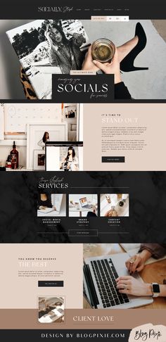 the website design for socials