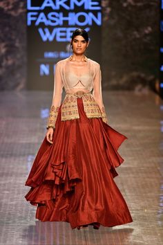 Leheriya Designs, Lakme Fashion Week 2020, Indian Garments, Bani Thani, Indian Wedding Guest Dress, Happy Dresses, Fashion Indian, Bridal Outfit, Embroidered Belt