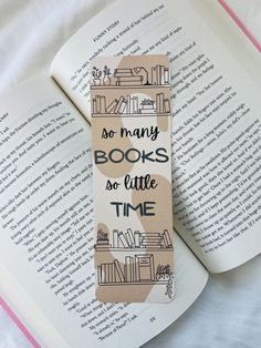 there is a bookmark that says so many books do little time on the page