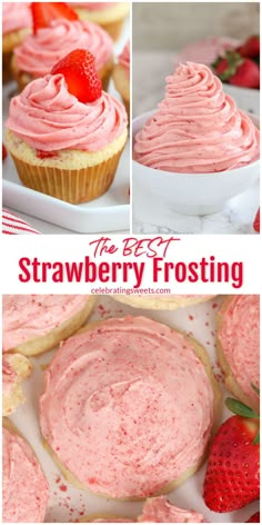 the best strawberry frosting recipe for cupcakes, muffins and more