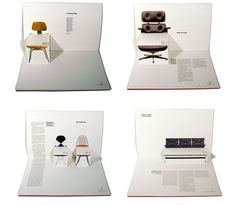 four different views of an office chair and desk