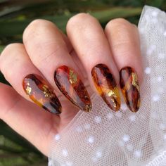 21 Trendy Amber Nails - Ak Pal Kitchen Amber Nails Design, Earthy Tone Nails, Rust Nails, Caramel Nails, Amber Nail, Amber Nails, Burnt Orange Nails, Nail Shades, Copper Nails