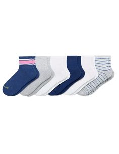 Sport Mini Crew Sock 6 Pair Pack Crew Sock, Athletic Socks, Sport Socks, Navy Stripes, Crew Socks, Socks, Wardrobe, Navy