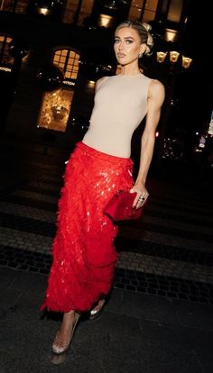 Emili Sindlev, International Fashion, Christmas Outfit, Paris Fashion Week, Diva, Fashion Week, Instagram Photos, Red, Clothes