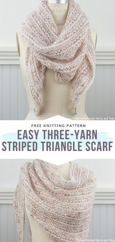 the knitting pattern is easy to knit and can be used as a scarf or shawl