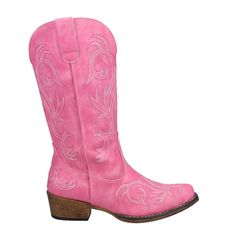 PRICES MAY VARY. Leather outsole Embroidery on foot and shaft Cushioned footbed Heel Height 1 1/2 Inch, Shaft Height 12 Inch Cowgirl Boots Outfit, Pink Cowboy Boots, Pink Cowgirl Boots, Boots Mid Calf, Pink Cowgirl, Pink Boots, Concert Fits, Cute Boots, Cowboy Boot