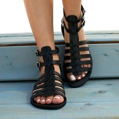 Category:Sandals; Upper Materials:PU,Synthetics; Season:Summer; Heel Type:Flat Heel; Gender:Women's; Toe Shape:Round Toe; Style:Casual,Vintage,Classic; Heel Height(inch):<1; Occasion:Beach,Daily; Closure Type:Buckle; Shipping Weight:0.560; Listing Date:03/10/2021; 2022 Trends:Gladiator Sandals Roman Sandals,Boho Bohemia Beach; Foot Length:; Special selected products:COD; US Size:null; UK Size:14.5; EU Size:50 Roman Sandals, Sandals Beach, Summer Flats, Beach Fashion, Peep Toe Sandals, Sport Sandals, Womens Sandals Flat, Toe Sandals, Casual Flats