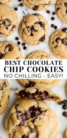 the best chocolate chip cookies no chilling - easy to make and they are so good