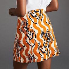 Adorable! Questions? Leave A Comment Below! Chic Orange Summer Skort, Chic Orange Skirt For Spring, Chic Orange Spring Skirt, Retro Orange Mini Skirt, Orange Relaxed Mini Skirt, Orange Relaxed Fit Mini Skirt, Relaxed Fit Orange Mini Skirt, Orange Casual Mini Skort, Orange Skort For Summer