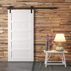 655302995532_10484244_-217768615.jpg 5 Panel Barn Door, Interior Barn Door, White Barn Door, Wood Barn Door, Pine Doors, Barn Style Doors, Sliding Door Hardware, White Doors, White Barn