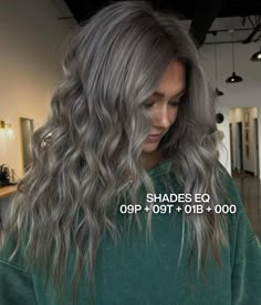 Gray Shades Eq Formula, Gray Hair Toner, Blonde And Blue Hair, Hair Stylist Tips, Mocha Hair, Hair Foils, Redken Hair Color, Gray Shades, Clean With Me