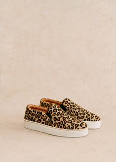 Leopard Print Slip On Sneakers, Pony Effect, Brownies Cookies, Slip On Trainers, Sheep Leather, Slip On Sneakers, Parisian Style, Cowhide Leather, Brownies