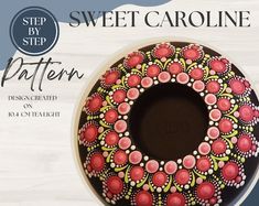 an image of a cake decorated with flowers on it's side and the words, sweet carolina written below