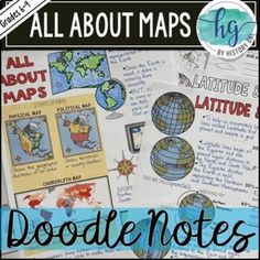 all about maps doodle notes