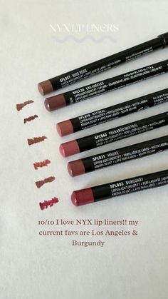 #makeup #trendy #lipliner #nyxliner Nyx Liner, Makeup Routine Guide, Nyx Lip Liner, Nyx Lip, Lip Liners, Makeup Board, Lip Swatches, Makeup Needs, Makeup Looks Tutorial