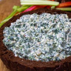 Classic Knorr Spinach Dip (In a Bread Bowl) - Two Kooks In The Kitchen Cold Spinach Dip In Bread Bowl, Knorr Spinach Dip Recipe, Spinach Dip Bread Bowl, Spinach Dip Cold, Bread Dips Recipes, Bread Bowl Dip, Knorr Spinach Dip, Knorr Recipes, Popular Dips