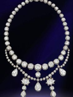 Vintage The Duchess of Portland diamond necklace replica in 925 sterling silver 5A Cubic Zircon , gift for her, wedding necklace Metal: Sterling Silver  Metal Purity:925 ⁵ Metal weight: 88.99 gram Stone :stimulated Diamond/ zircon/ American Diamond  Diamond Ctw:35.90ctw Item Length: 17 inch Item finished in 18k white gold plated on silver Classic White Gold Necklaces With Jewels, Silver Diamond Necklace With Jewels For Anniversary, Double Strand Necklace, Wedding Jewellery Necklace, The Duchess, American Diamond, Metal Necklaces, Gold Pearl, Strand Necklace