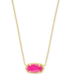 Shop the Elisa Gold Pendant Necklace at Kendra Scott. Featuring gold chain, lobster closure and Azalea Illusion - own the Elisa Gold Pendant Necklace. Kendra Scott Azalea Illusion, Kate Spade Necklace Kendra Scott, Kendra Scott Star Necklace Pink, Preppy Jewelry Kendra Scott, Kendra Scott Elisa Necklace Outfit, Teen Girl Necklaces, Hot Pink Kendra Scott Necklace, Kendra Scott Pink Necklace, Purple Kendra Scott Necklace