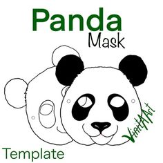 a panda mask with the words panda on it