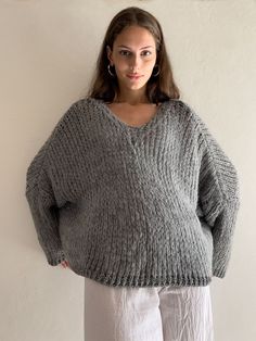 We love these cozy oversized sweater that are made of the softest wool!Made in a mill in Italy - comfy, cozy, relaxed with drop shoulder style, and one size fits most. Cozy Oversized Sweaters, Italian Bags, Heirloom Gifts, Resort Fashion, Crochet Clothing, Pet Holiday, Sweater Grey, Wallet Organization, Comfy Cozy