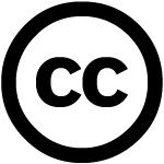 a black and white circle with the letter c inside it