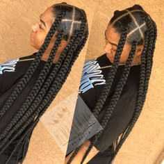 Big Rasta Braids, Big Rasta Braids Hairstyles, Knotless Box Braids Jumbo, Knotless Box Braids With Beads, Box Braids Medium Length, Knotless Box Braids Medium, Jumbo Knotless Box Braids, Fake Hair Braids, Box Braids Medium