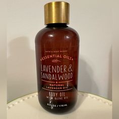 Brand New And Never Used! Bath And Body Works Lavender And Sandalwood Body Oil. A Very Relaxing Scent. The Oil Is Also Made With Olive Oil, And The Lavender And Sandalwood Are Essential Oils. Please Let Me Know If You Would Like To Bundle Purchases To Save On Shipping. Please Check Out My Other Listings. Thank You For Looking! Bath And Body Works Lavender, Body Bath, Oil Color, Lavender Oil, Body Moisturizer, Lavender Essential Oil, Bath Body Works, Pink Brown, Body Oil