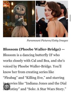 an image of a woman in a dress with the caption blossom phoe wall - e