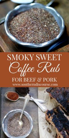 smoky sweet coffee rub for beef and pork is an easy recipe to make at home