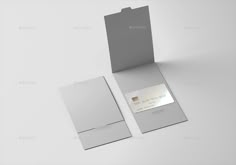 an open folder with a credit card in it on a white background - miscellaneous objects