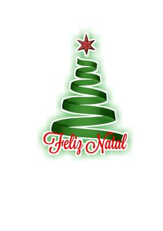 a green christmas tree with the word feliz naal on it's side