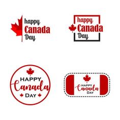 happy canada day stickers and labels