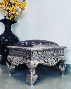 Pelli pitalu Gaddepitalu 
German silver stool 
Pure silver Furniture 
Antique Furniture 
Wedding stool 
Merrge stool 
Chowki 
Bajot
Patla Pata 
Shadi ke stool 
Carving Engraving Work Furniture 
Wood 🪵 Furniture 
German silver stool Brass Stools, Pooja Items, Silver Lamp, Pooja Room, Pooja Rooms, Stylish Home Decor